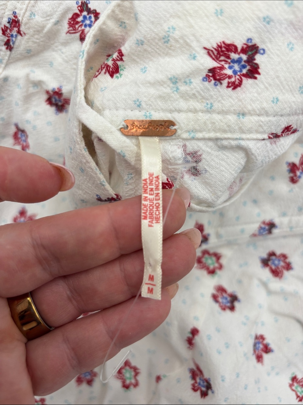 Free People Maddie Printed Tunic in Ivory Combo - Picture 5 of 6